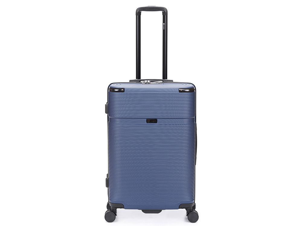 Чемодан TORBER ОНЕГА, синий, ABS-пластик, 69,5 х 46 х 26 см, 69 л