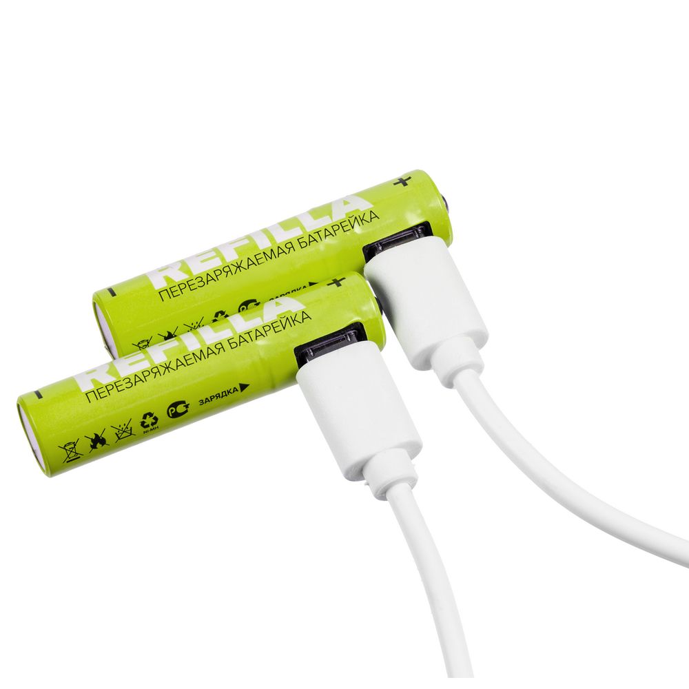 Набор перезаряжаемых батареек Refilla AA фото на сайте Print Logo.