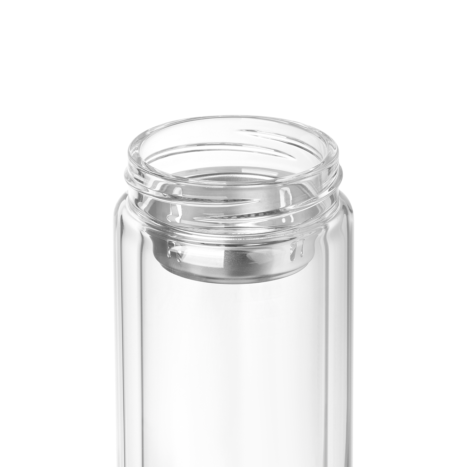 Бутылка стеклянная с двойными стенками Аравия (Aravia), синяя фото на сайте Print Logo.