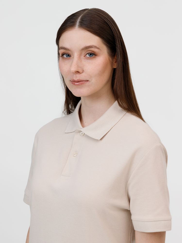 Рубашка поло унисекс Pacific, бежевая (льняная), размер M