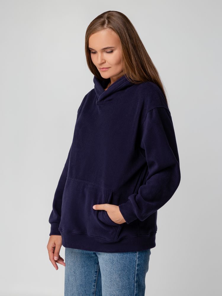 Худи флисовое унисекс Manakin, фиолетовое, размер XS/S