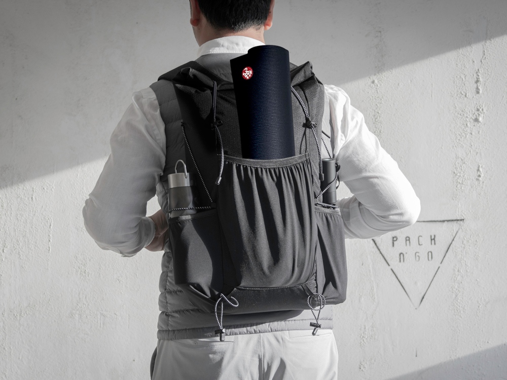 Легкий складывающийся рюкзак-мессенджер Venturer Eco, черный