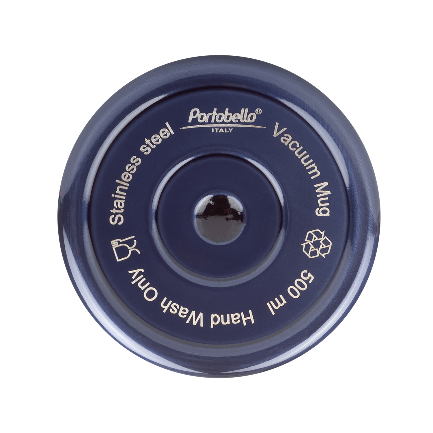 Термокружка вакуумная Forte, светло-синяя — пример нанесения логотипа (Portobello Термокружки) | Print Logo