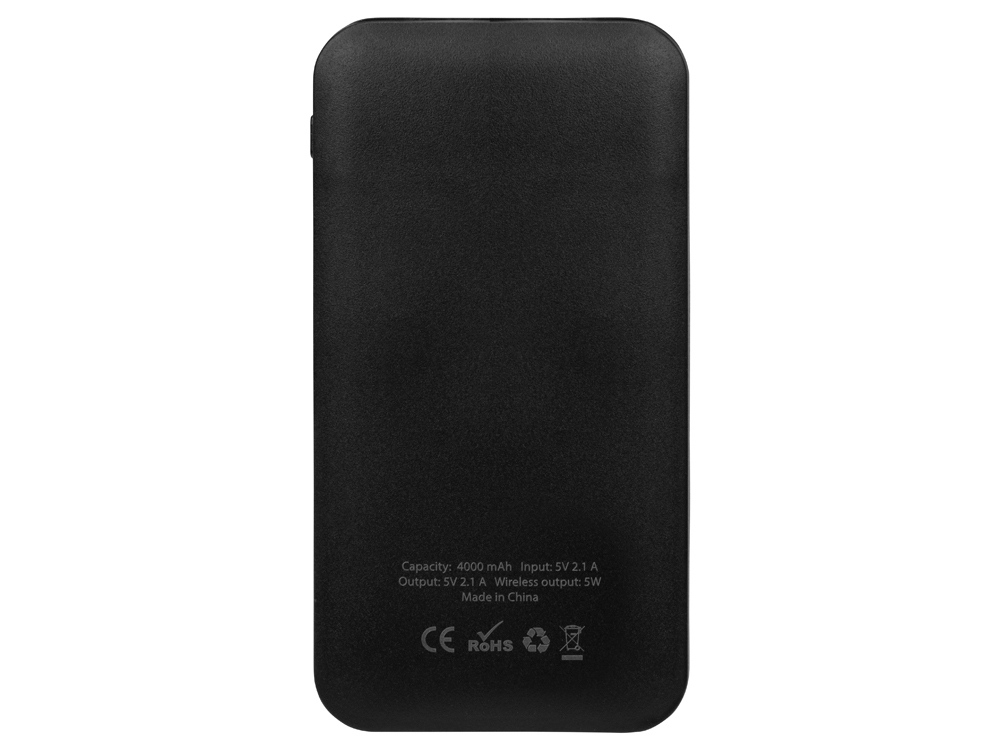 Портативное беспроводное зарядное устройство Impulse, 4000 mAh, черный