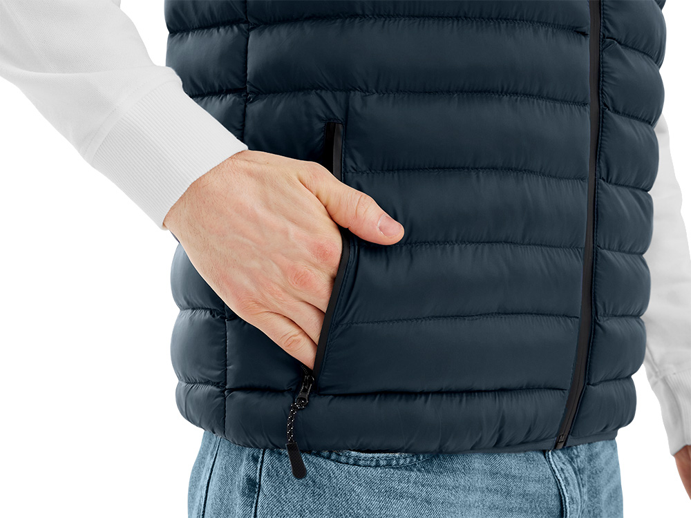 Стеганый жилет Uniqloud, темно-синий