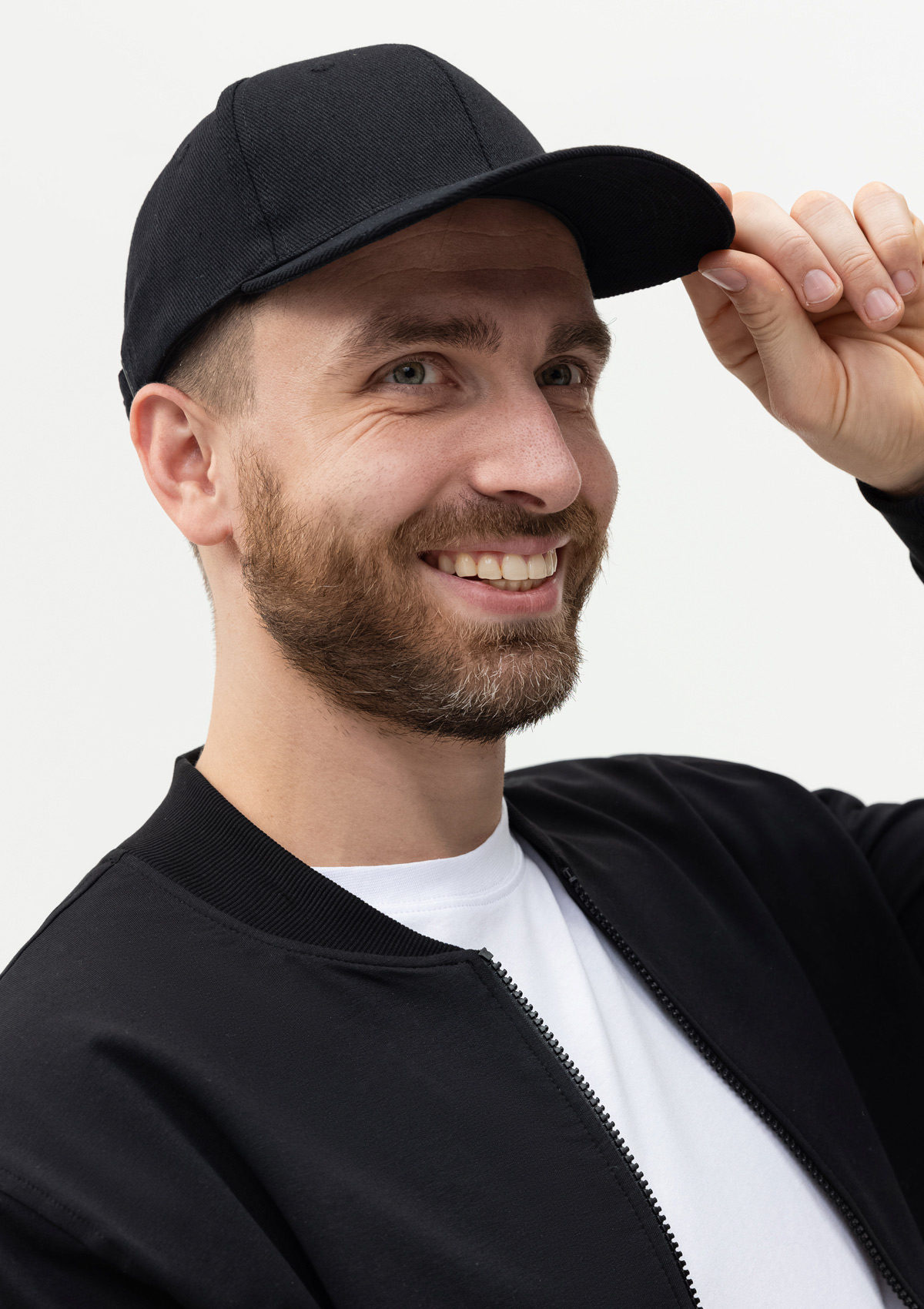 Бейсболка STAN 6 клиньев хлопок 330, 06, Чёрный,  (20)  (56-58)