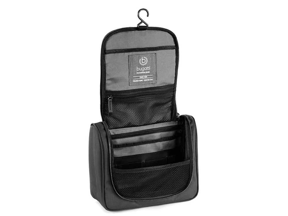 Несессер дорожный BUGATTI ВНЕ ВРЕМЕНИ ДЛЯ МУЖЧИН | CONTRATEMPO MEN, чёрный, нейлон, 26,5х10х20 см, 4 л