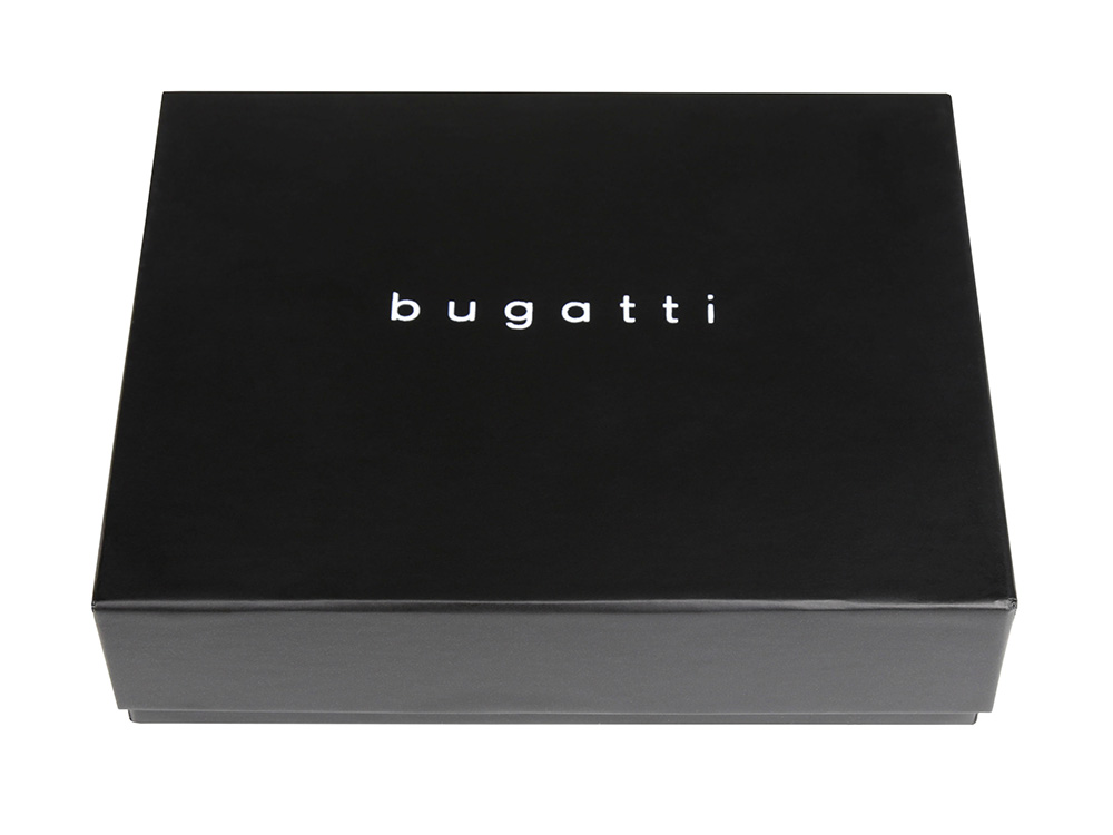 Портмоне для кредитных карт BUGATTI ЧЕРНАЯ МАГИЯ | BLACK MAGIC, с защитой данных RFID, черное, натуральная кожа козы, 10х0,5х7 см