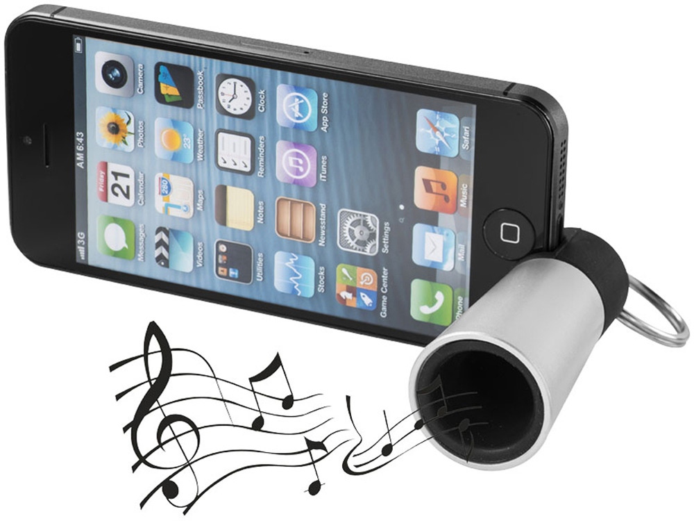 Усилитель-подставка для смартфона Sonic, серебристый