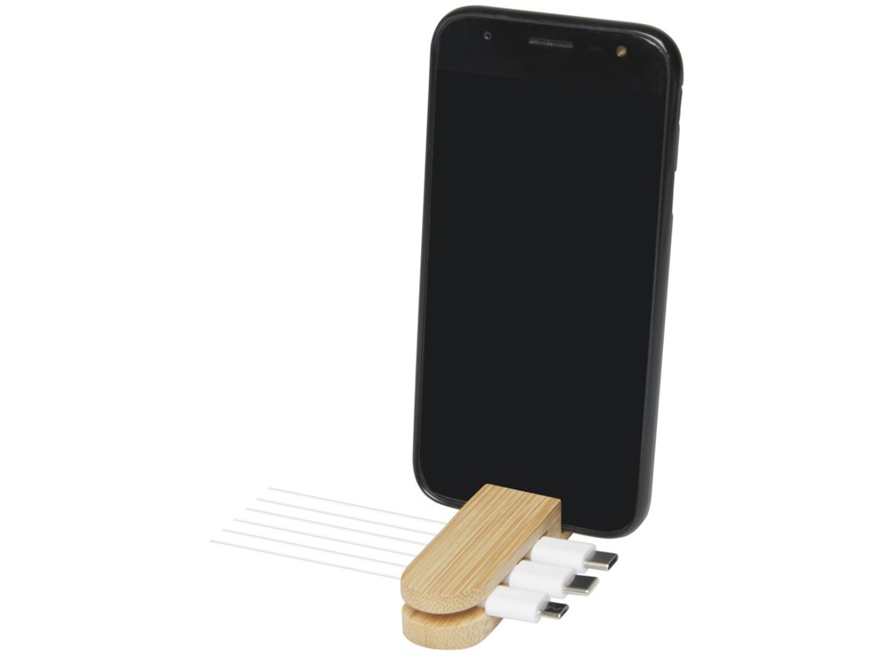 Органайзер для проводов Edulis бамбуковый с логотипом Avenue | Print Logo