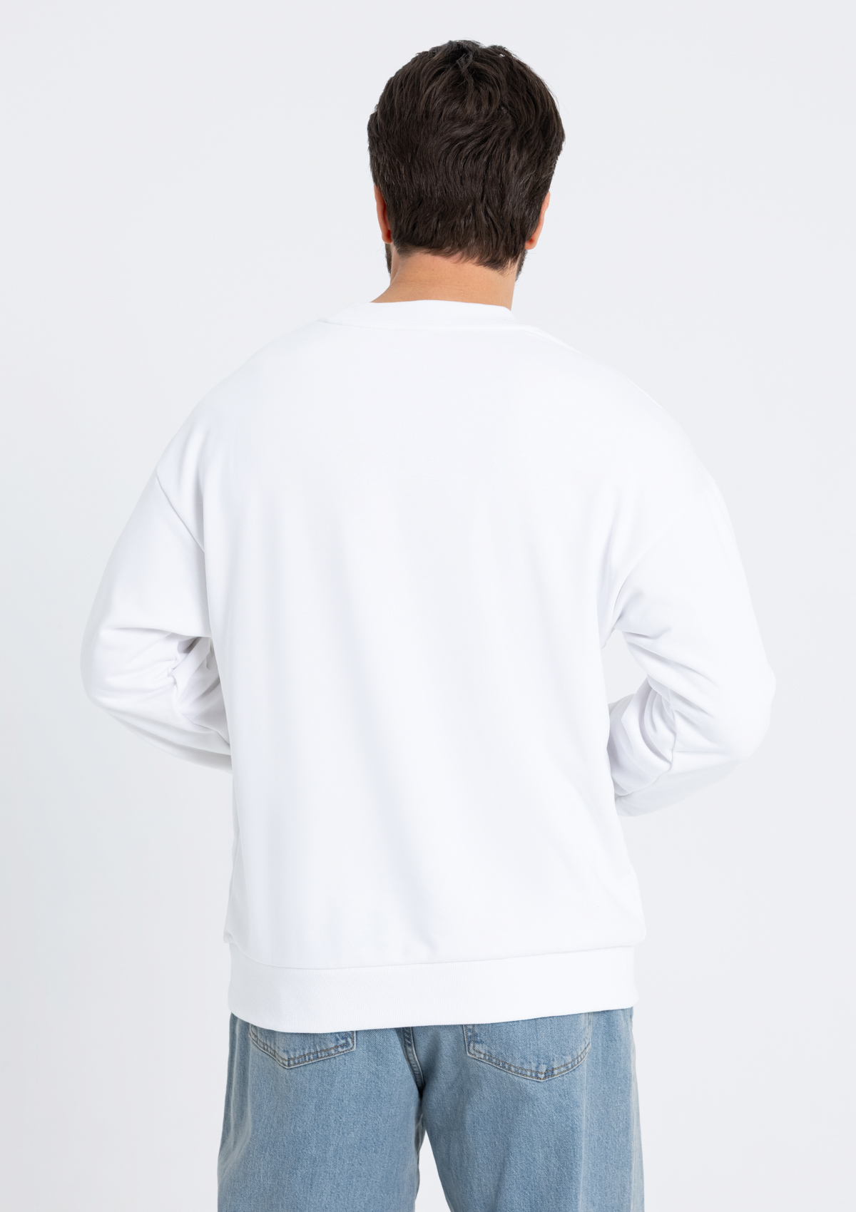Свитшот унисекс STAN футер без начёса, 350, 96, Белый,  (10/1)  (44/XS)
