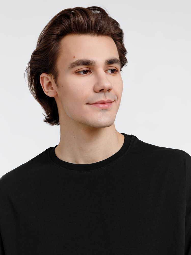 Футболка оверсайз унисекс City Sapiens, черная, размер M