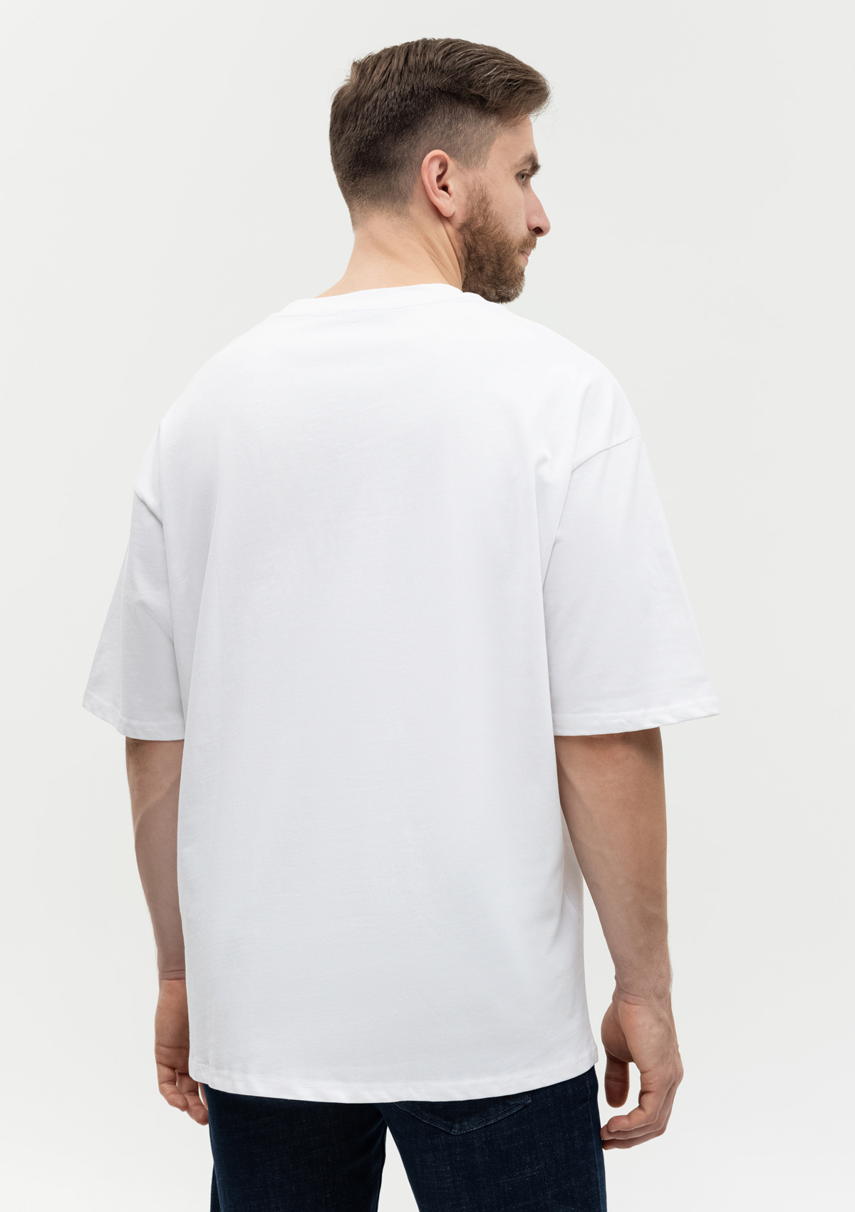 Футболка унисекс оверсайз STAN хлопок 240, 56, Белый,  (10/1)  (48/M)