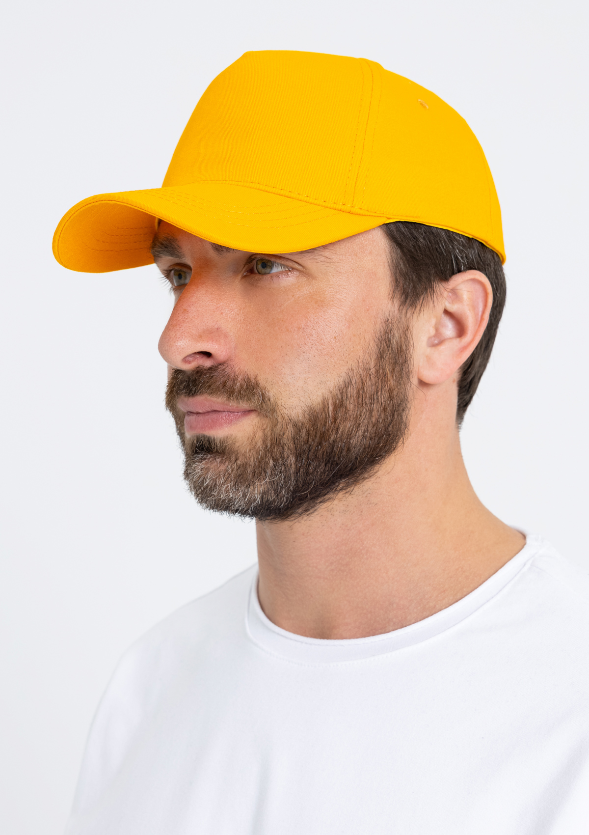Бейсболка STAN 5 клиньев хлопок 280, 03, Жёлтый,  (12/1)  (56-58)