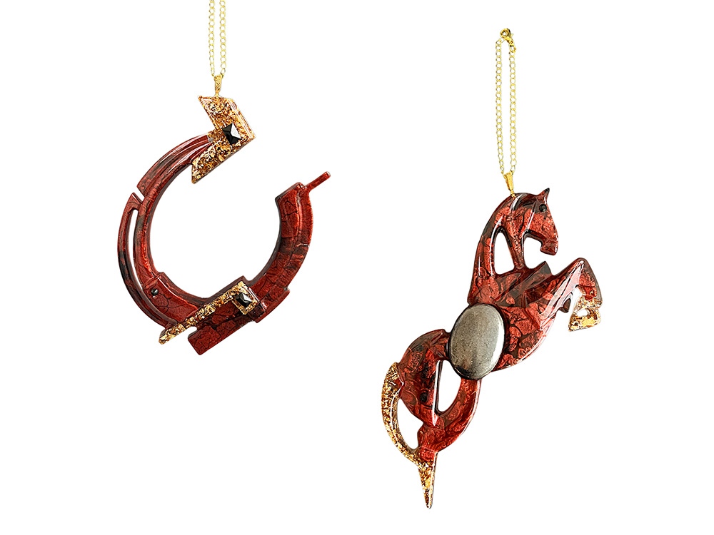 Набор елочных игрушек: Лошадь, Подкова с логотипом  | Print Logo