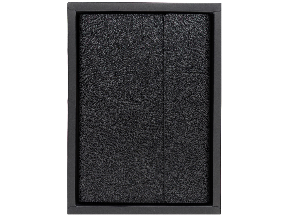 Ежедневник недатированный с магнитным клапаном А5 Venezia, черный