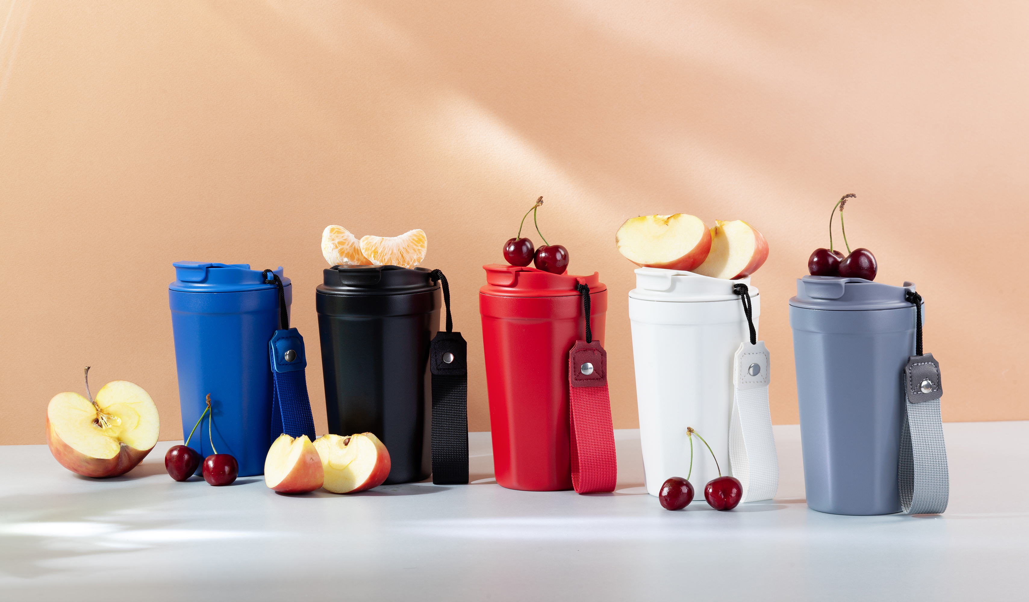 Термостакан "Eclipse" 400 мл, покрытие пудра, синий, красный