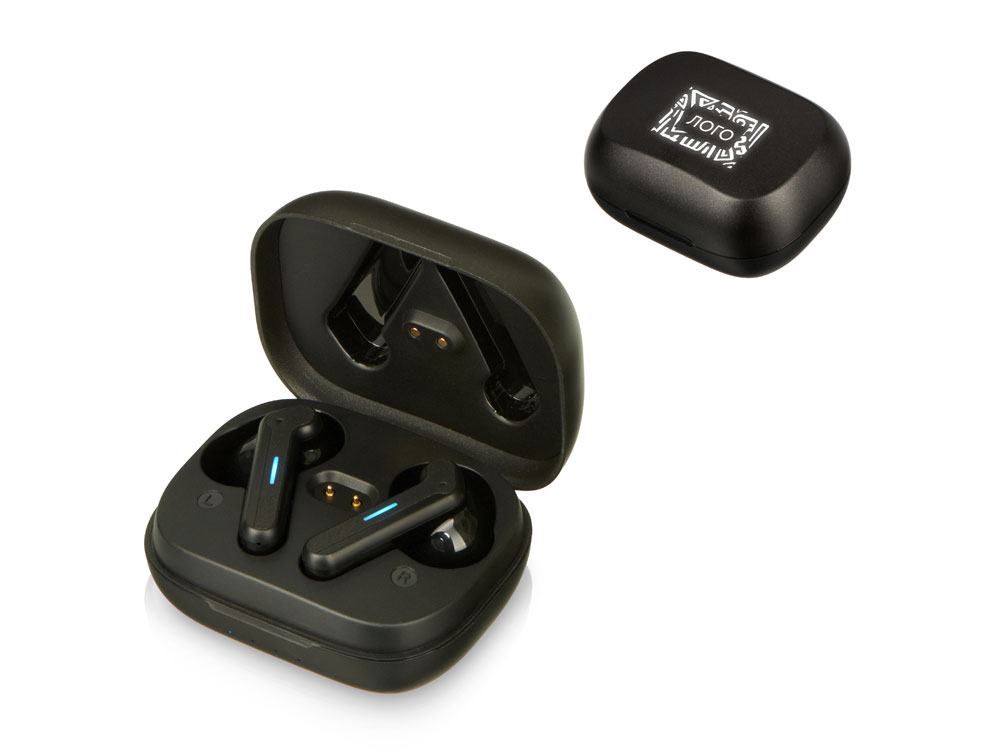 Беспроводные наушники с шумоподавлением ENC и подсветкой лого Lites с логотипом Evolt | Print Logo