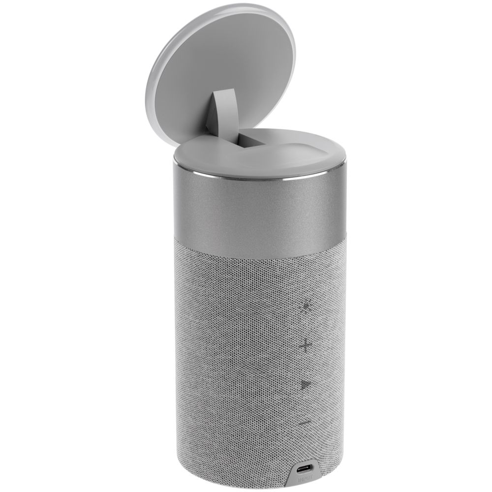 Колонка c беспроводной зарядкой и подсветкой Charge House фото на сайте Print Logo.