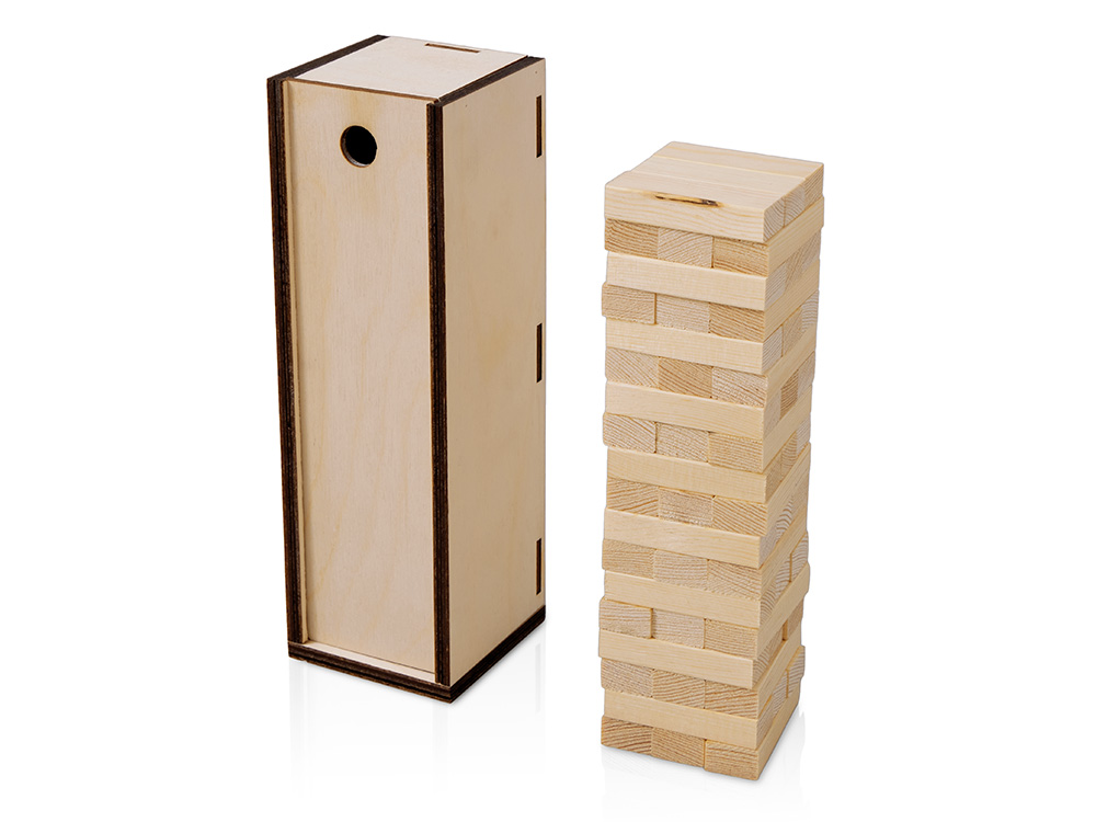 Настольная игра из дерева Башня в деревянной коробке с логотипом  | Print Logo