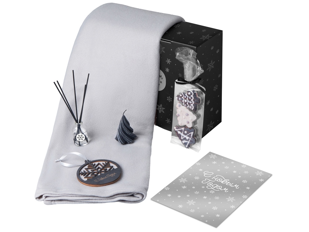 Подарочный набор Re:Home с пледом, свечой и диффузором с логотипом  | Print Logo