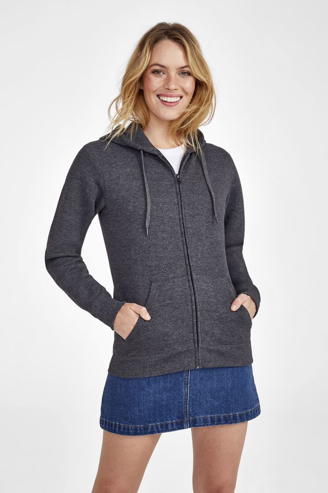 Толстовка женская на молнии с капюшоном Seven Women фото на сайте Print Logo.