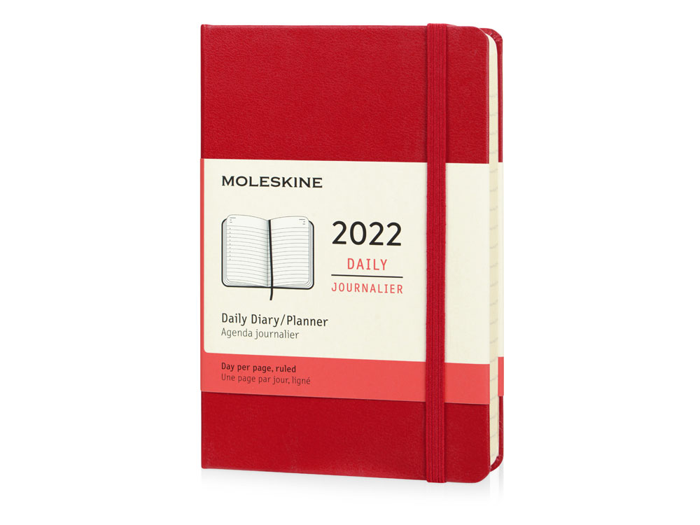 Ежедневник датированный А6 (Pocket) Classic на 2022 г. с логотипом Moleskine | Print Logo