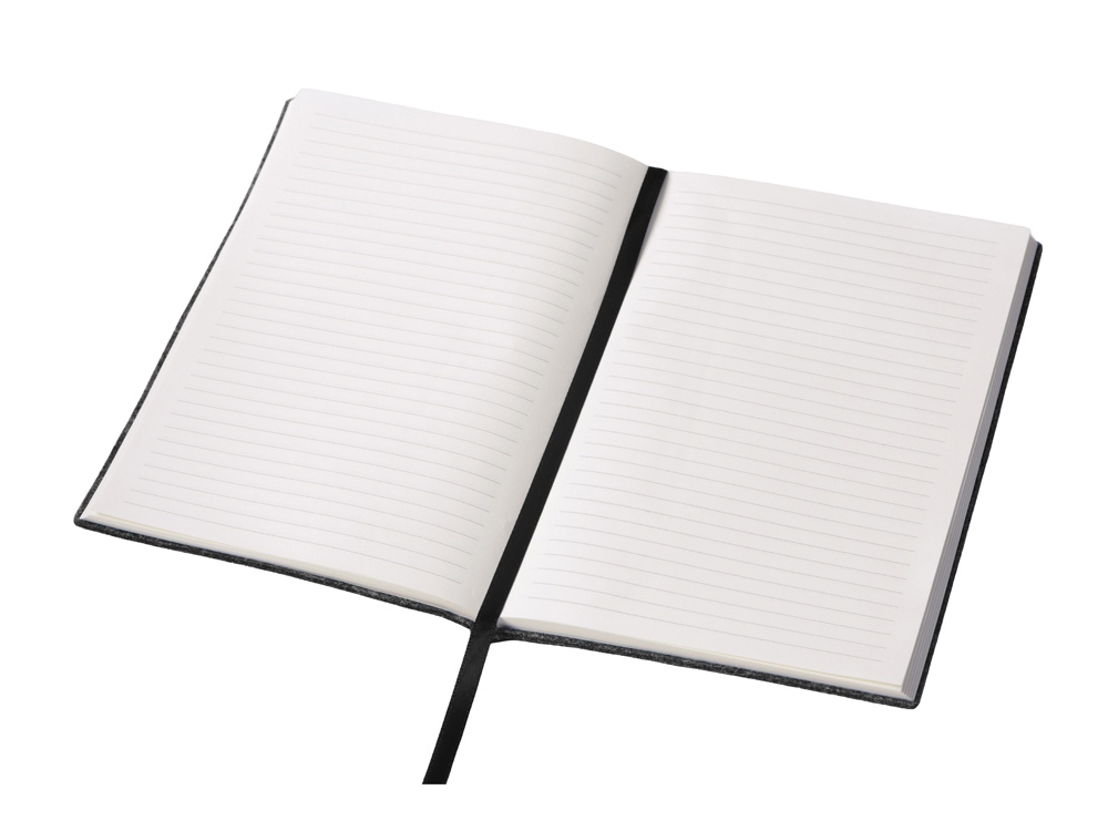 Блокнот из RPET-фетра А5 Felt, гибкая обложка, 80 листов 70 гр/м2 белой бумаги, темно-серый