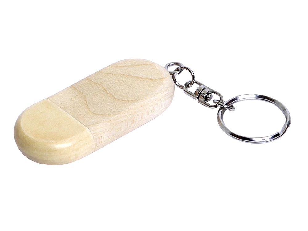 USB 2.0- флешка на 64 Гб овальной формы и колпачком с магнитом с логотипом  | Print Logo