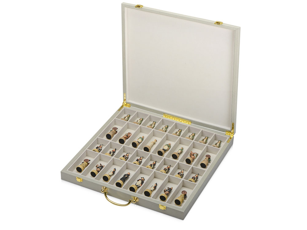 Шахматы Бородино, серый