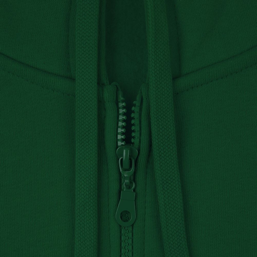 Толстовка на молнии с капюшоном Siverga Heavy 2.0, темно-зеленая, размер XXL