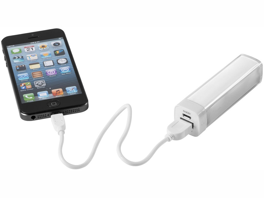 Портативное зарядное устройство Flash 2200 мА/ч, белый