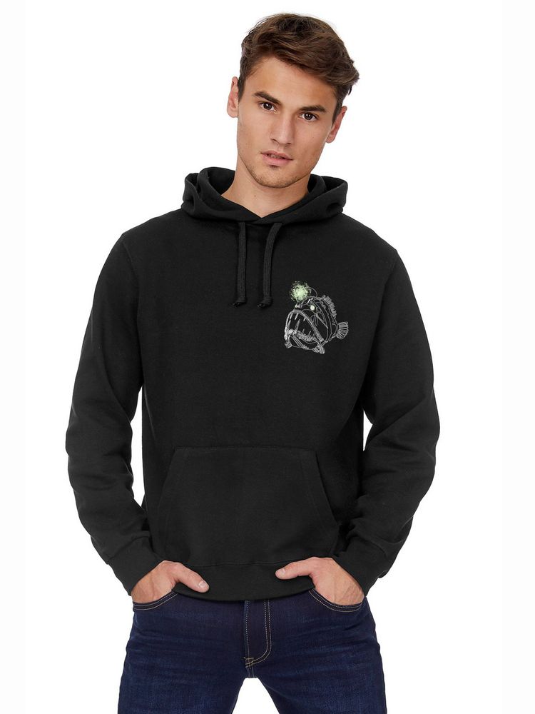 Худи «Морской черт» со светящимся принтом с логотипом Ловец слов | Print Logo