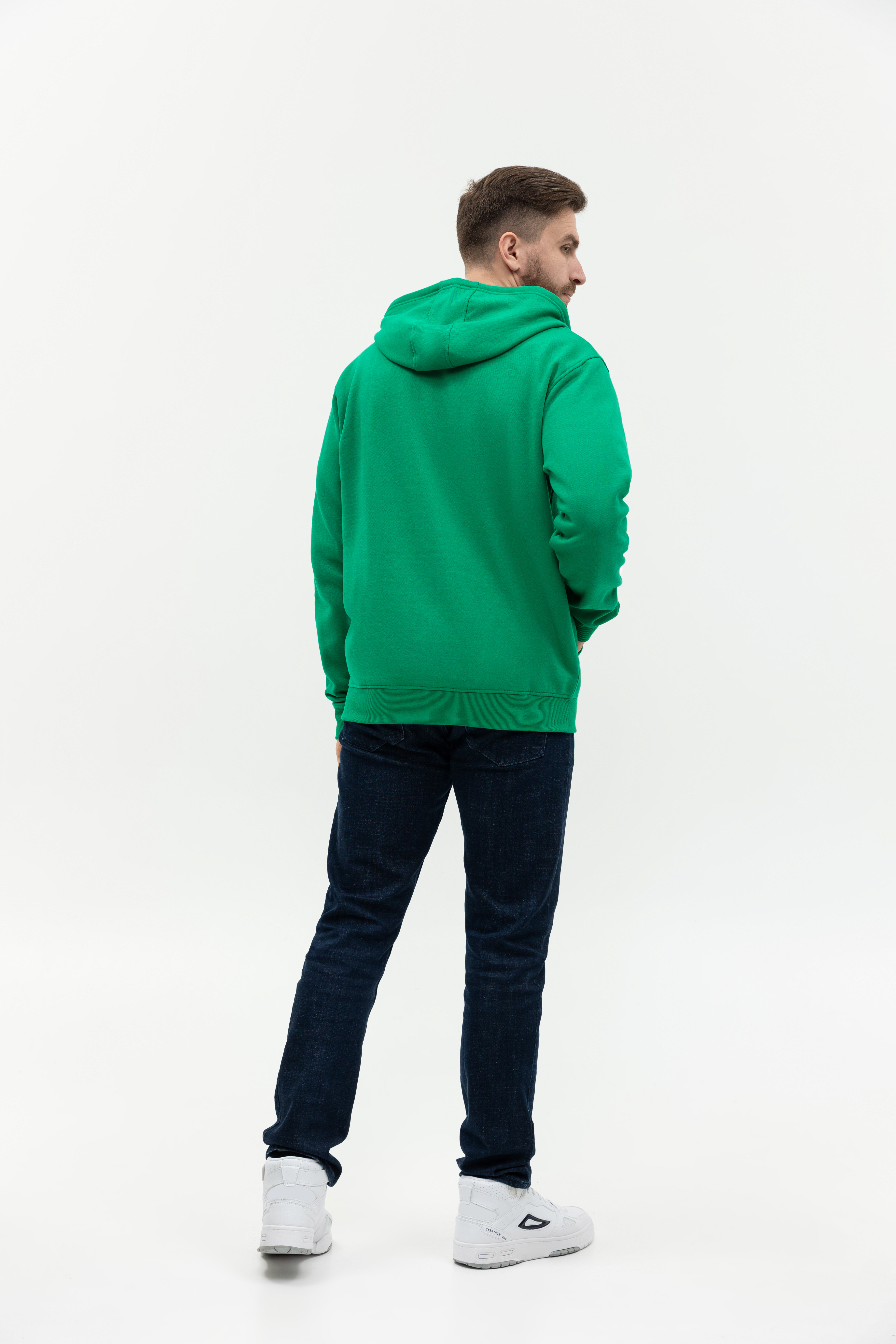 Толстовка мужская STAN с капюшоном на молнии футер с начёсом 280, 17, Зелёный,  (30/1)  (56/XXXL)