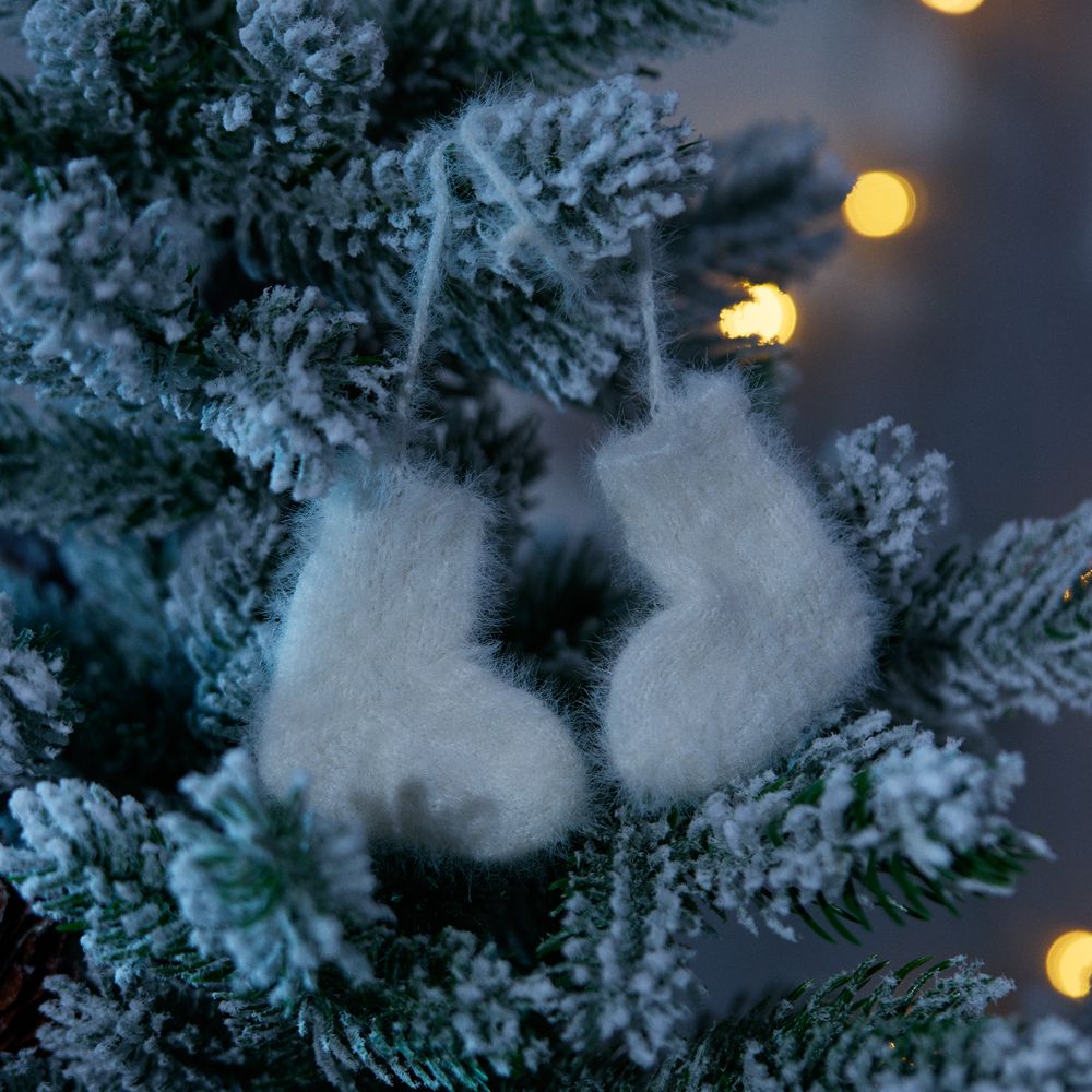 Подвеска на елку «Вьюжка», носочки — пример нанесения логотипа (teplo) | Print Logo