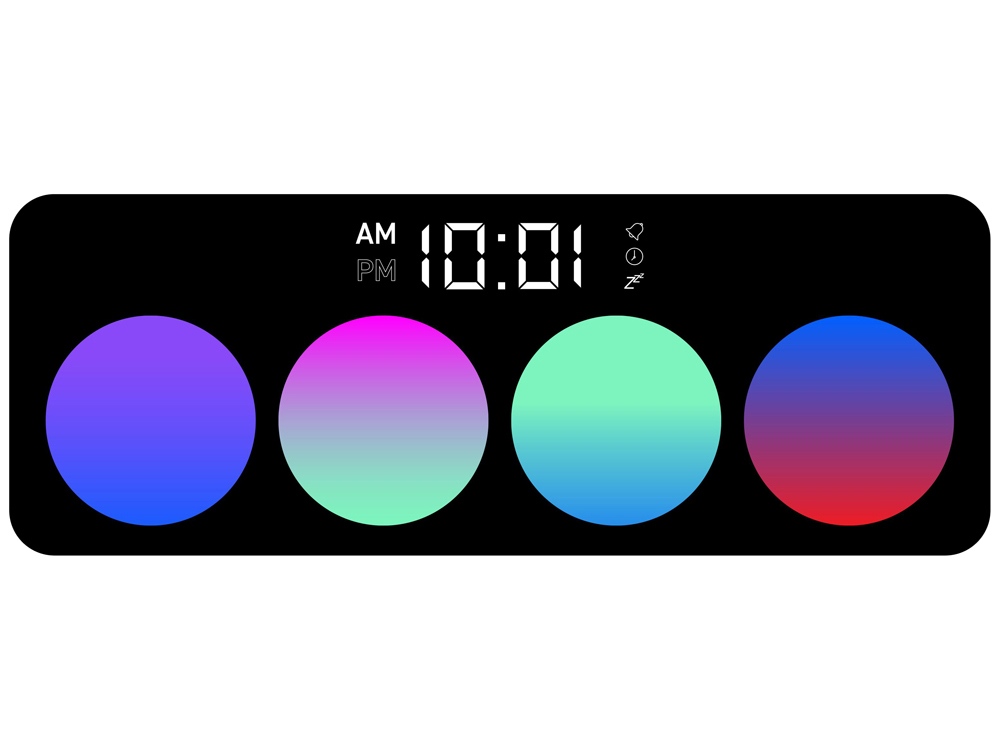 Часы с беспроводным зарядным устройством Rombica Timebox 1, белый (P)