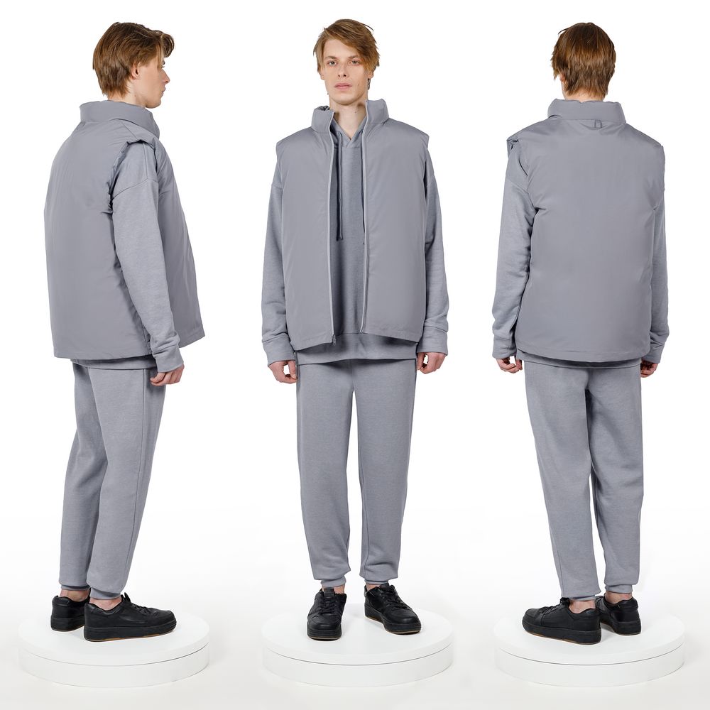 Жилет двусторонний V2, серый, размер 3XL/4XL