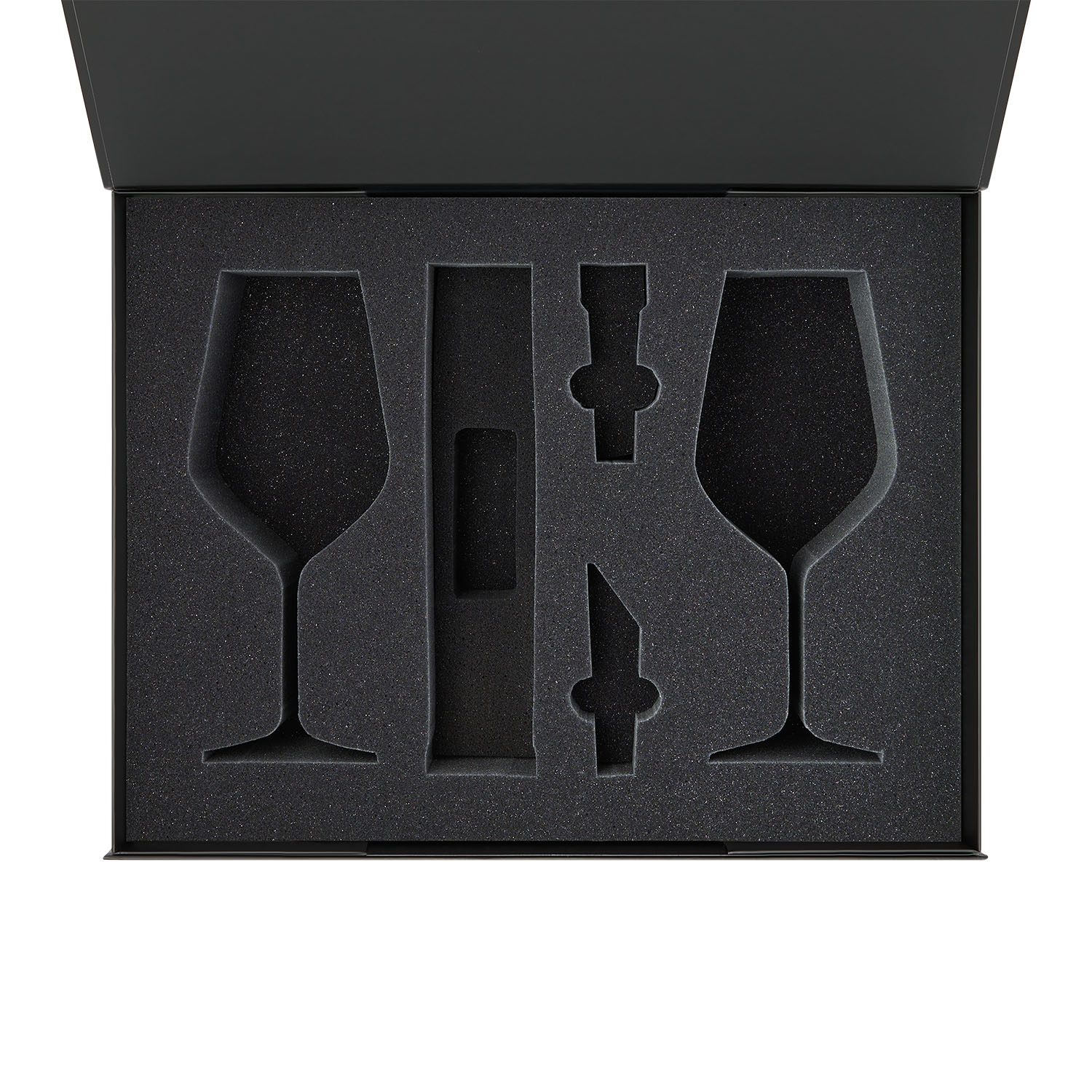 Ложемент под 2 бокала для вина + набор для вина Сакраменто (Sacramento) в большую коробку-трансформер (арт. 695722) с логотипом Portobello подарочная упаковка | Print Logo