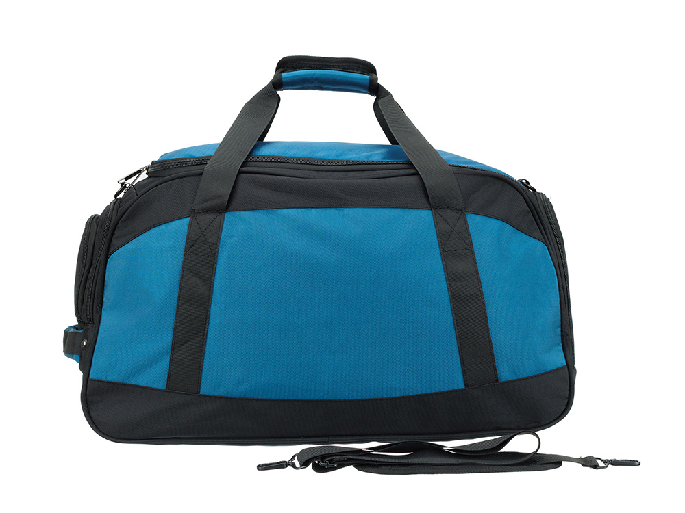 Сумка спортивная TORBER, синий/черный, полиэстер, 52 х 25 х 30 см
