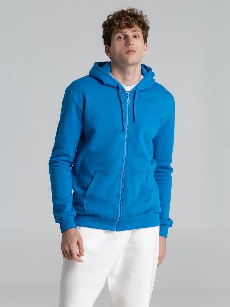 Толстовка на молнии с капюшоном Siverga Heavy 2.0, бирюзовая, размер S