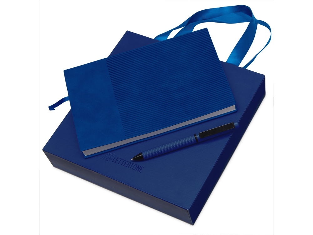 Подарочный набор блокнот А5 и металлическая шариковая ручка Nabokov с логотипом Lettertone | Print Logo