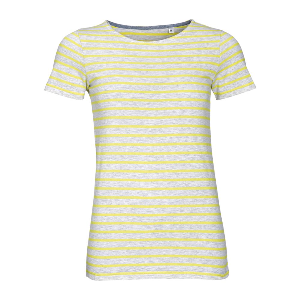 Футболка Miles Women белая с красным с логотипом Sol's | Print Logo