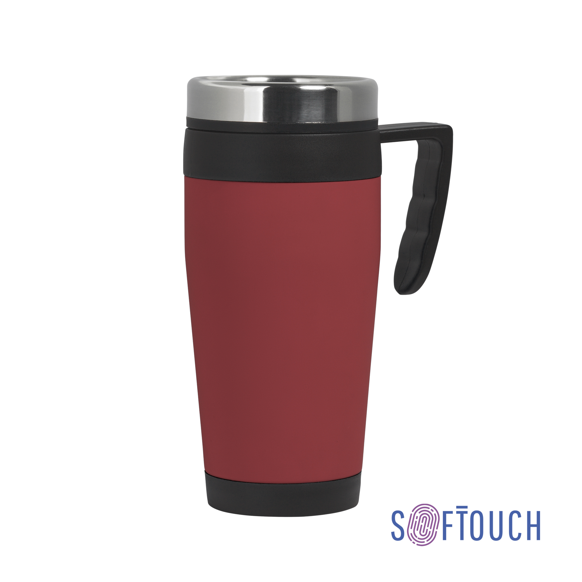 Термокружка "Австралия", покрытие soft touch, 0,4 л., зеленое яблоко — пример нанесения логотипа (SOFTOUCH) | Print Logo