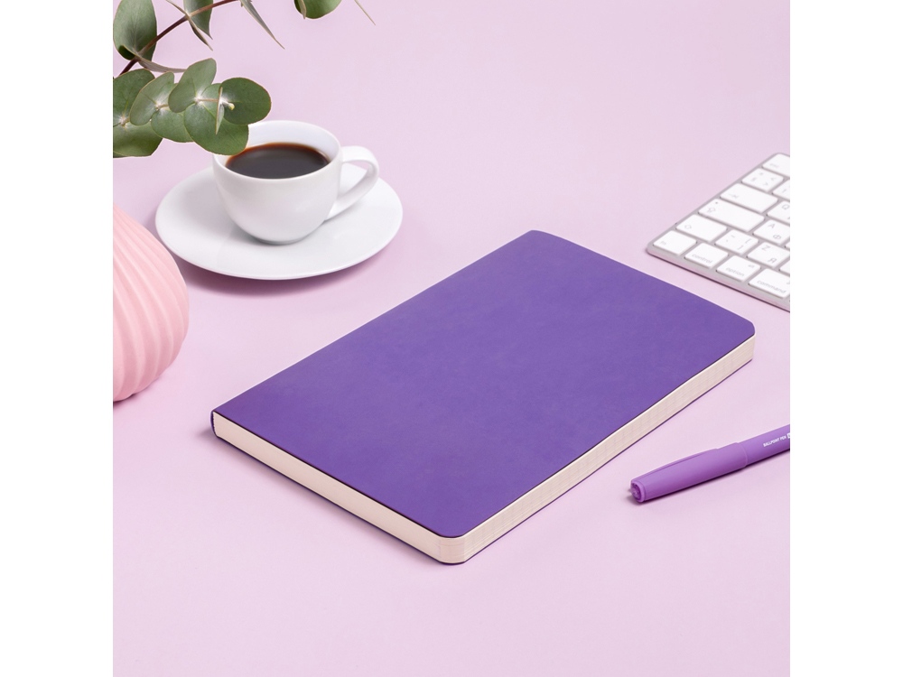 Ежедневник А5 недатированный Megapolis Velvet Flex, светло-фиолетовый (Р)