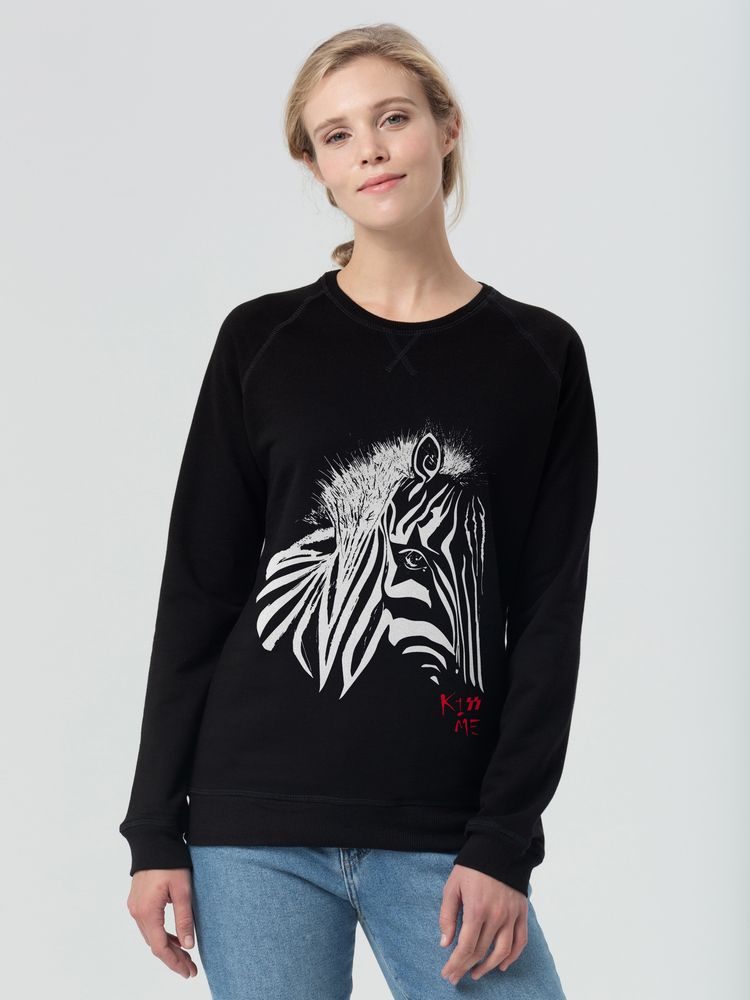 Толстовка женская «Арт-рокстар. Kiss Me» с логотипом Принтэссенция | Print Logo