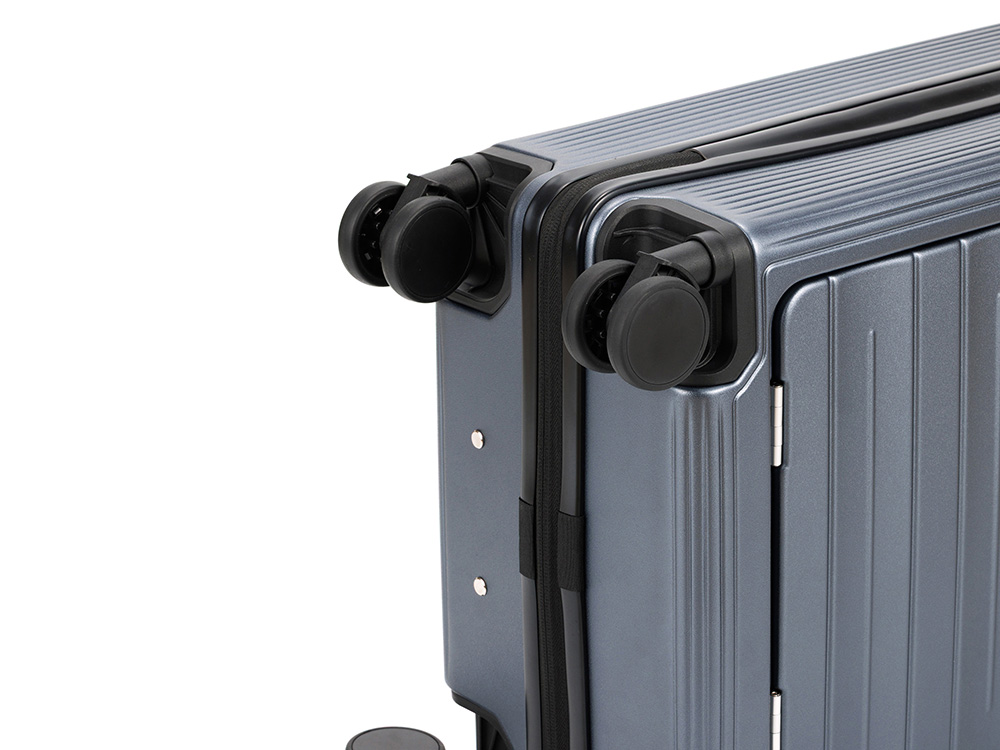 Чемодан TORBER БАЙКАЛ, тёмно-серый металлик, поликарбонат, 37,5 x 20 х 54 см, 37 л