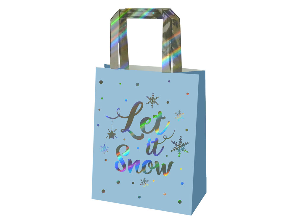 Подарочный пакет Let it snow! с логотипом  | Print Logo