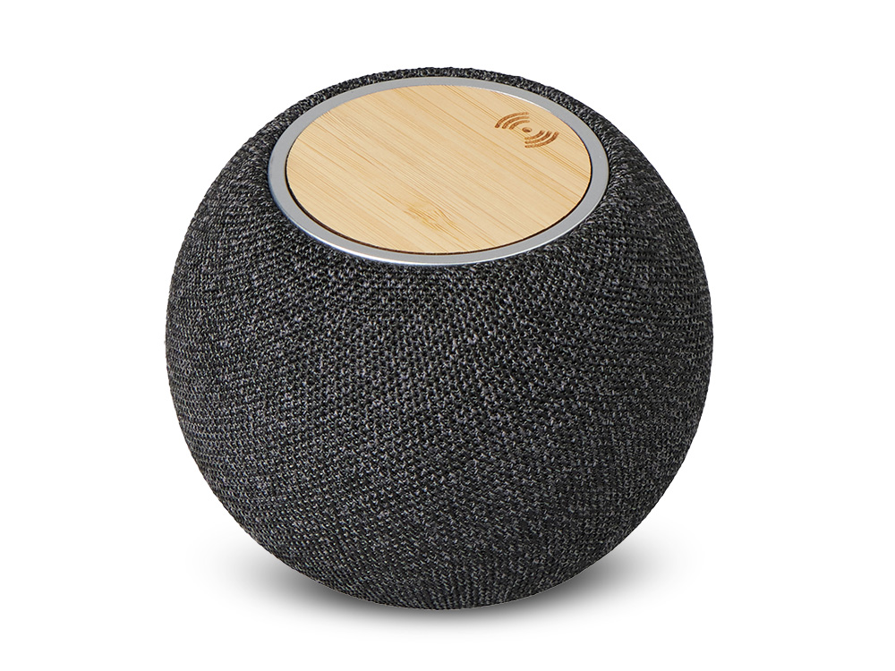 Портативная колонка с беспроводной зарядкой Ареа, 5 Вт с логотипом Evolt | Print Logo