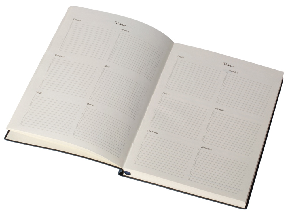 Бизнес блокнот Supreme с вставкой из софт-тача, гибкая обложка, 128 листов, синий