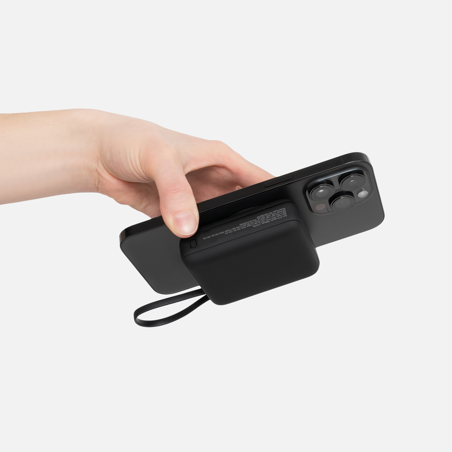 Внешний аккумулятор с подсветкой Риттер PD (Ritter PD) 10000mAh с функцией беспроводной зарядки 15W, белый фото на сайте Print Logo.